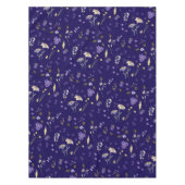 Boho Watercolor Wildflowers Navy  Tafelkleed (Voorkant)