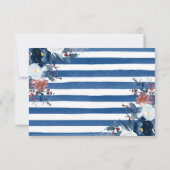 Boho Watercolor Winter Flowers Wedding Carte RSVP (Dos)