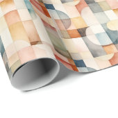 Boho Waterverf Abstracte Kunst Cadeaupapier (Rol Hoek)