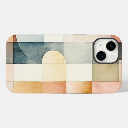 Boho Waterverf Abstracte Kunst Case-Mate iPhone Case (Achterkant (horizontaal))