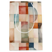 Boho Waterverf Abstracte Kunst Medium Cadeauzakje (Voorkant)