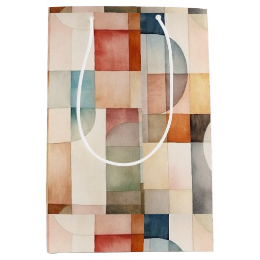 Boho Waterverf Abstracte Kunst Medium Cadeauzakje (Voorkant)