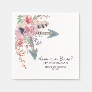 Boho Waterverf Arrows of Bows Baby shower Servet