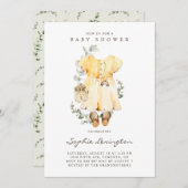 Boho Waterverf Baby Dress Eucalyptus Baby shower Kaart (Voorkant / Achterkant)