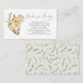 Boho Waterverf Baby Oranje Overalls Book Request Informatiekaartje (Voorkant / Achterkant)