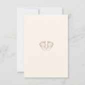 Boho Waterverf Baby shower Baby Voeten Kaart (Achterkant)