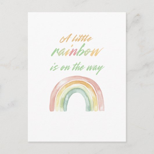 Boho Waterverf Baby shower Briefkaart (Voorkant)