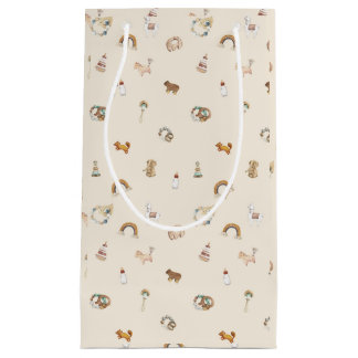 Boho Waterverf Baby shower Small Gift Bag Klein Cadeauzakje