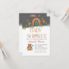 BOHO Waterverf Baby shower Uitnodiging