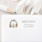 Boho Waterverf Beer Babyshower Etiket (Insitu)