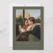 Boho Waterverf Berg Bruiloft Save The Date Kaart (Achterkant)