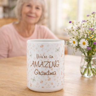 Boho Waterverf Bloem Cadeaubon voor Oma Koffiemok