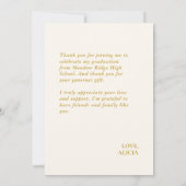 Boho Waterverf Bloemen Afstuderen Foto Flat Bedankkaart (Achterkant)