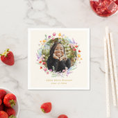 Boho Waterverf Bloemen Foto Afstuderen Servet (Insitu)