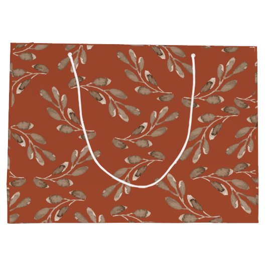 Boho Waterverf Bloemen Wrapping Papier Groot Cadeauzakje (Achterkant)