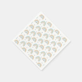 Boho Waterverf Blue Rainbow Baby shower Servet (Hoek)