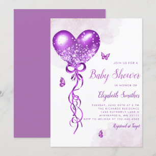 Boho Waterverf Butterfly Balloon Baby shower Kaart