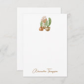 Boho Waterverf Cactus Pampas Plant Bruidsdouche Bedankkaart (Voorkant / Achterkant)