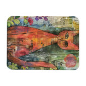 Boho Waterverf Cats - Aardse katachtige kunst (11) Magneet (Horizontaal)