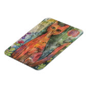 Boho Waterverf Cats - Aardse katachtige kunst (11) Magneet (Linkerzijde)