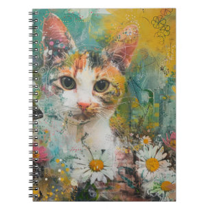 Boho Waterverf Cats - Aardse katachtige kunst (3) Notitieboek