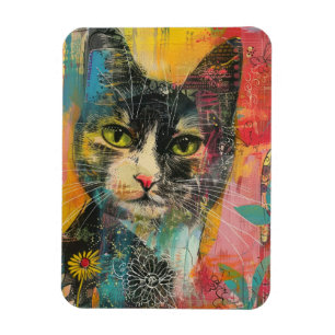 Boho Waterverf Cats - Aardse katachtige kunst (6) Magneet