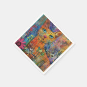 Boho Waterverf Cats - Aardse katachtige kunst (8) Servet (Hoek)