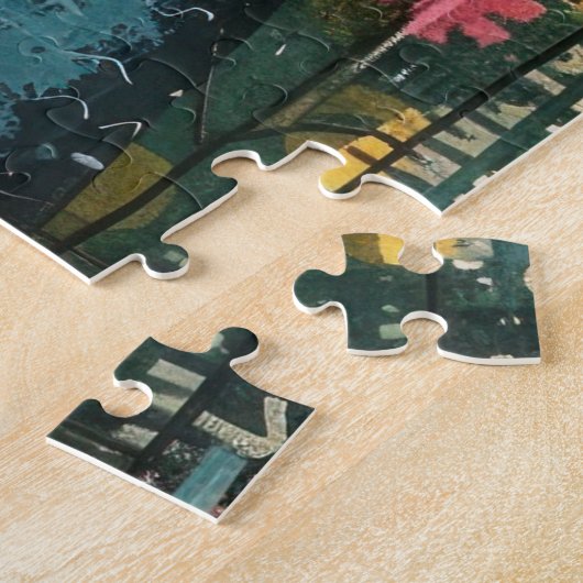 Boho Waterverf Cats - Aardse katachtige kunst Legpuzzel (Zijkant)