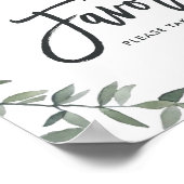 Boho Waterverf Citroen Krans Bruiloft Geschenken Poster (Hoek)