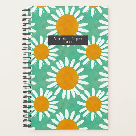 Boho Waterverf Daisies Planner (Voorkant)