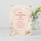 Boho Waterverf Daisy Bruiloft Kaart (Staand voorkant)