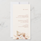 Boho Waterverf Desert Flowers Creamy Color Menu (Voorkant)