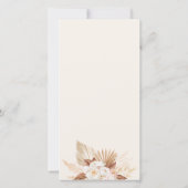 Boho Waterverf Desert Flowers Creamy Color Menu (Achterkant)