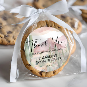 Boho Waterverf Desert Natuur Cactus Bedankt Ronde Sticker