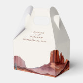 Boho Waterverf Desert Wedding Bedankdoosjes (Achterkant)