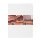 Boho Waterverf Desert Wedding Uitnodigingen Wikkel (Achterkant Voorbeeld)