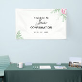 Boho Waterverf Eucalyptus Greenery Bevestiging Spandoek (Beurs)