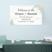 Boho Waterverf Eucalyptus Greenery Family Reunion Spandoek (Beurs)