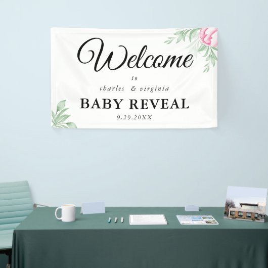 Boho Waterverf Eucalyptus Greenery Gender onthulli Spandoek (Beurs)