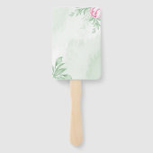 Boho Waterverf Eucalyptus groen ​baby shower Handwaaier (Achterkant)