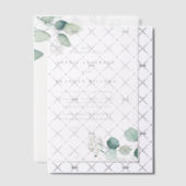 Boho Waterverf Eucalyptus Leaves Greenery Wedding Vellum Uitnodigingen (Offset (Uitnodiging))
