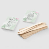 Boho Waterverf Eucalyptus Wedding Programme Handwaaier (Niet-gemonteerd)