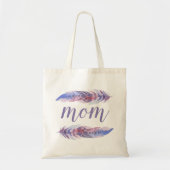 Boho Waterverf Feathers | Moederdag Tote Bag (Voorkant)