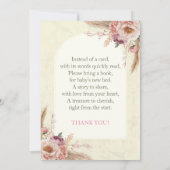 Boho Waterverf Floral Arched Baby shower Kaart (Achterkant)