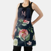 Boho Waterverf Floral Blush Monogrammed Schort (Insitu)