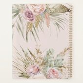 Boho Waterverf Floral Gepersonaliseerde Naam Jaar Planner (Achterkant)