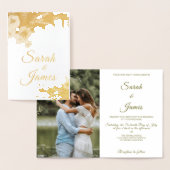 Boho Waterverf Floral Pampas Grass Foto Folie Kaarten (Display)