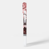 Boho Waterverf Floral Pattern - Roze Monogram Case-Mate iPhone Case (Achterkant / Links)