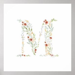 Boho Waterverf Floral Poster