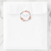 Boho Waterverf Floral Wreath Wedding Stickers (Tas)